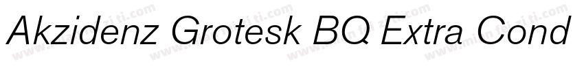 Akzidenz Grotesk BQ Extra Conde Bol字体转换
